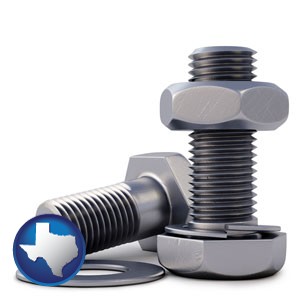 screws, nuts, and washers - with Texas icon